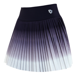 运动短裙女高腰防走光百褶速干跑步防晒网球羽毛球健身a字半身裙