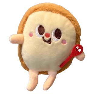 ins薯条汉堡可爱卡通毛绒玩偶包包挂件女学生情侣公仔挂饰钥匙扣