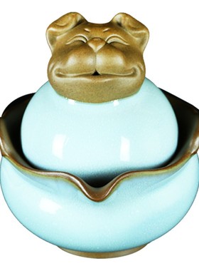钧窑瓷器中艺堂十二生肖自斟杯