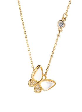 name.s白贝母蝴蝶项链insins小众