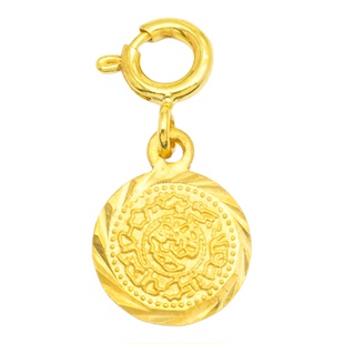 18k金花纹小滴溜项链手链配件百搭DIY轻奢小众女【WT0457】不脱模