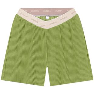 孕妇打底短裤外穿裤子女夏季阔腿大码孕妇装孕期不勒产后交叉低腰