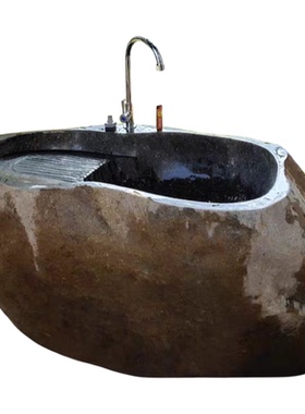 洗衣池石头鹅卵石洗台水池