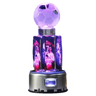 生日礼物c罗手办水晶足球周边彩印球星纪念男生青少年姆巴佩摆件