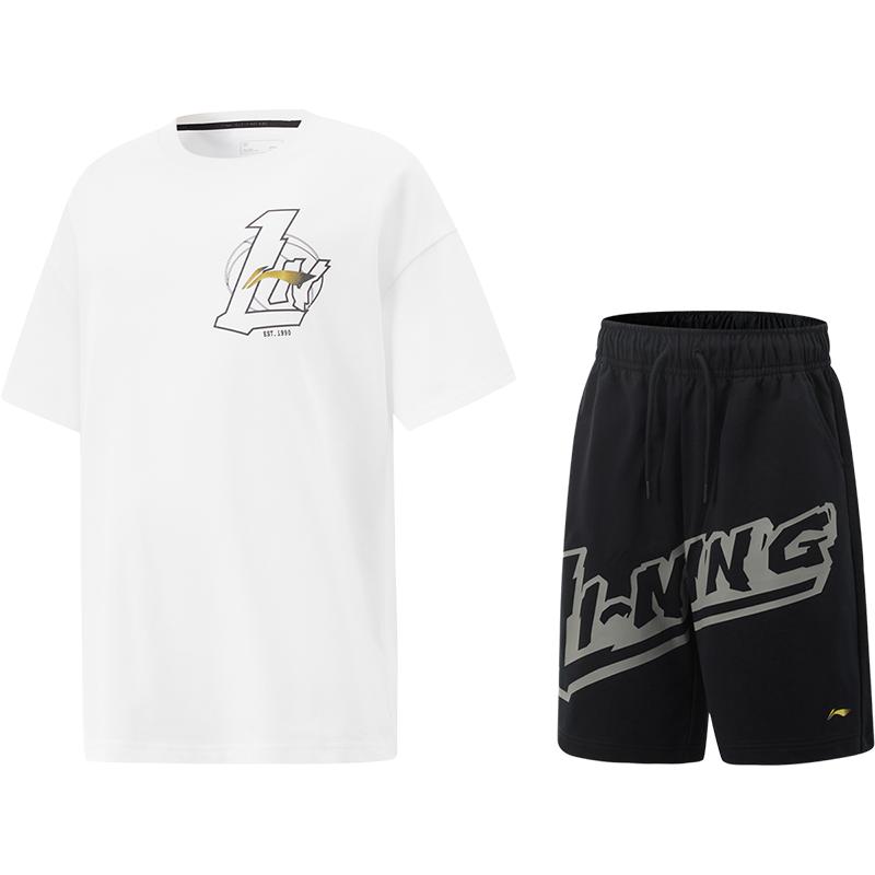 李寧兒童速干籃球服運動套裝2025新款夏季男童裝女大童青少年夏裝