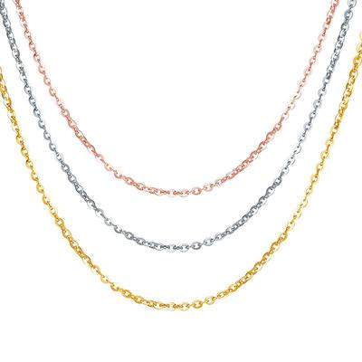 千年珠宝黄18K金项链搭配吊坠