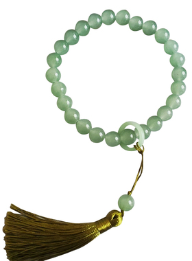 粉色渐变琉璃珠子国潮