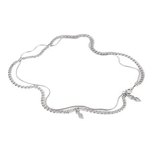 BARCODE菱形坠饰项链男女ins嘻哈个性叠戴小众轻奢时尚中性锁骨链