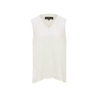 TieForHer RSW皇家真丝系列 无袖V领桑蚕丝简约上衣衬衫背心