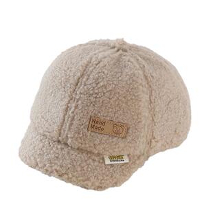 宝宝帽子冬季韩版男孩羊羔绒鸭舌帽秋冬加厚婴儿童保暖防风棒球帽