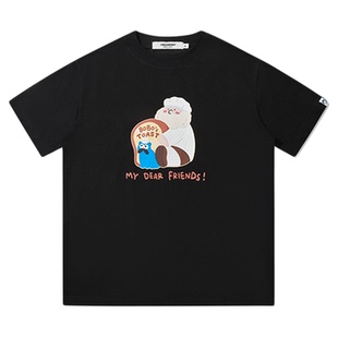 BOBO吐司系列短袖T恤男女 25夏季新款通勤休闲宽松显瘦百搭情侣款