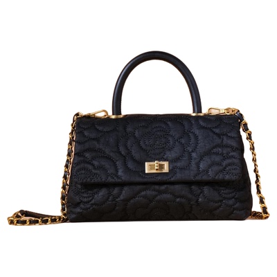 宋锦香云纱刺绣真丝国风女包旗袍