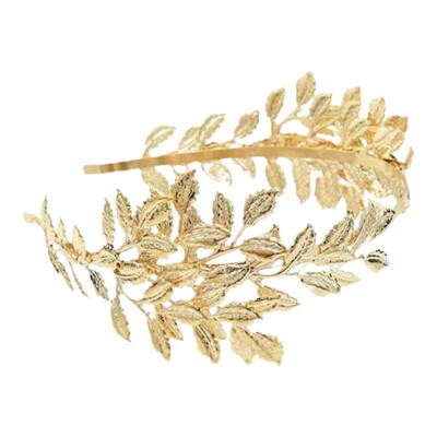 欧美马洛克金色树叶桂冠发箍