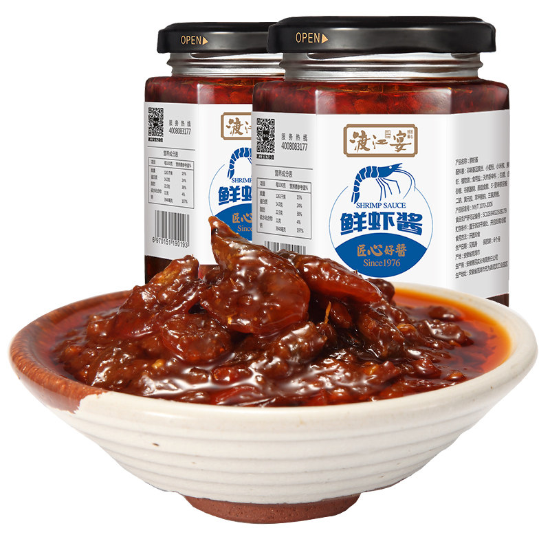 渡江宴2瓶鲜虾酱拌饭海米即食