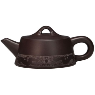 工艺师王红娟制100目老紫泥井栏壶宜兴经典紫砂壶全手工正品150cc