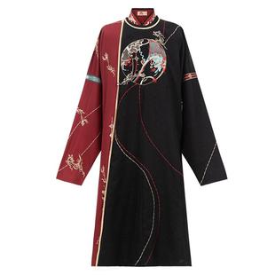 【华服日】走秀款汉尚华莲思无昼夜汉服原创唐制圆领袍春秋-不补