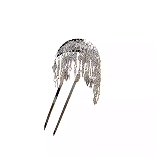 苗疆少女发簪苗族头饰异域少数民族风服装女配饰项圈古风流苏发饰