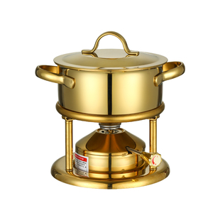 充气式小火锅会所酒店自助海鲜小火锅商用一人一锅小型瓦斯炉家用