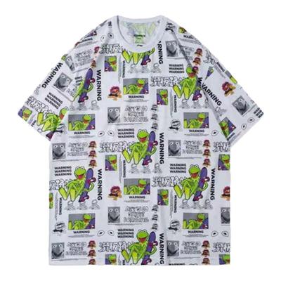 正品21秋李宁联名Muppets科米蛙运动短袖T恤AHSR841
