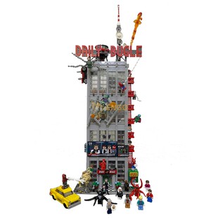 拼图拼搭76178蜘蛛侠号角日报社大楼复联大厦拼装玩具中国积木