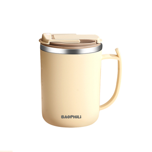 泡麦片专用杯子带盖勺牛奶杯早餐杯马克杯办公室咖啡杯冲泡杯水杯