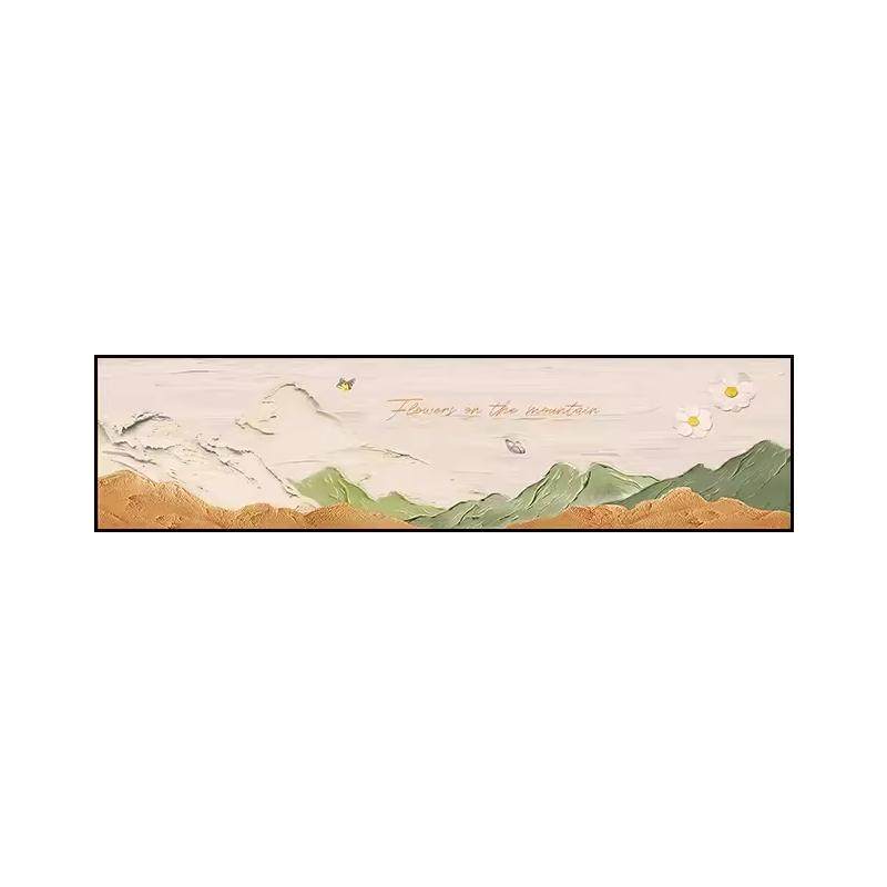 奶油风床头装饰画简约卧室房间背靠金山挂画主卧背景墙壁画高级感