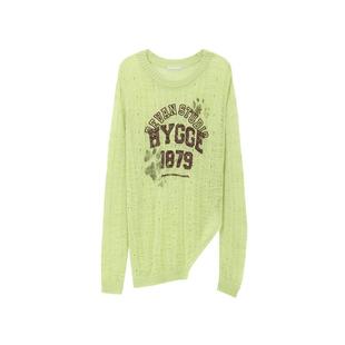 REVAN芮范设计师款浅绿色镂空针织毛衫RL10601125