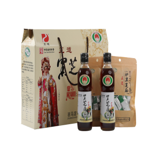 正道黑芝麻油礼盒320ml×2瓶+炒黑芝麻60g×2袋驻马店小磨香油