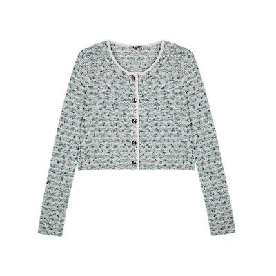 杨雪同款CRUSH Collection2025年早秋新款多彩夹克圆领开衫外套