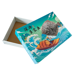 黄花鱼手提礼盒黄鱼鲈鱼多宝鱼海鲜礼品盒手提礼袋年货彩礼盒