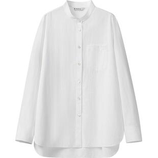 播商场同款法式立领白衬衫女春秋新款宽松轻职场衬衣BDS1CD1406