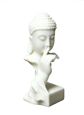 佛祖让你闭嘴禅意树脂摆件