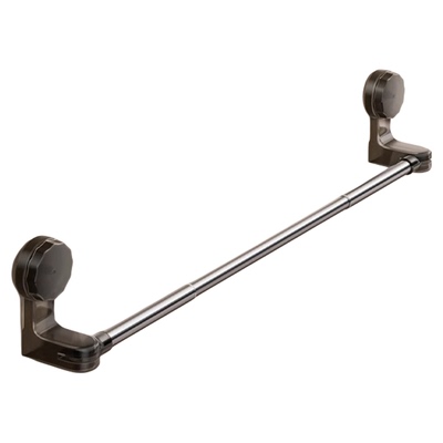 吸盘毛巾架卫生间免打孔浴室伸缩毛巾杆置物架洗手间浴巾收纳挂架