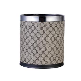 酒店客房垃圾桶10L圆形不锈钢桶宾馆卫生间家用厨房塑料双层纸篓