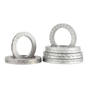 304不锈钢双叠自锁防松垫圈 DIN25201咬合式楔形带齿防滑锁紧垫片