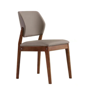 北欧实木餐椅家用现代简约意式轻奢舒适靠背椅酒店餐厅餐桌椅椅子