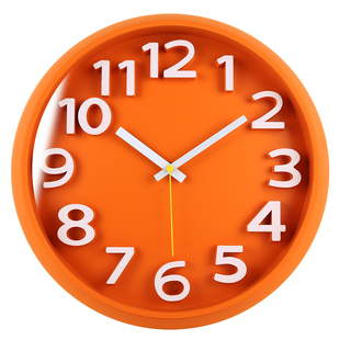 北极星客厅钟表简约创意时尚时钟卧室家用奶油风免打孔静音挂钟