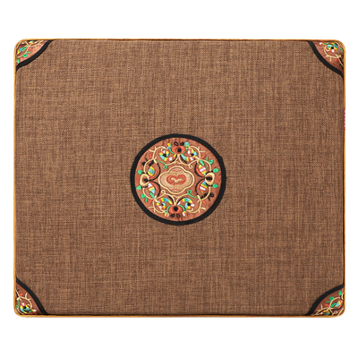 中式古典刺绣椅垫红木家具坐垫民族风精美工艺餐椅垫