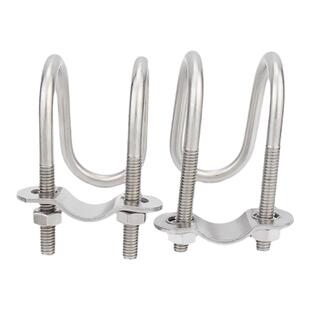304不锈钢双U型卡箍U型螺丝异型管卡扣养殖场用十字交叉u形螺栓