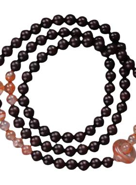 印度小叶紫檀手串女款手链老料原创民族国风文玩佛珠送女朋友礼物