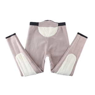 女薄棉裤光滑面秋冬加绒加厚保暖裤男士中老年大码东北加护膝高腰