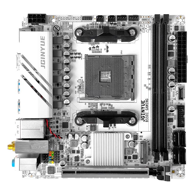 精粤B550/B350/B450/A520主板AM4锐龙DDR4系列电脑台式机游戏