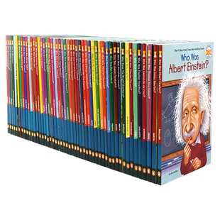 Who was/is系列50册 英文原版 爱因斯坦 牛顿 达尔文 富兰克林 霍金 达芬奇 海伦凯勒 成吉思汗等名人传记