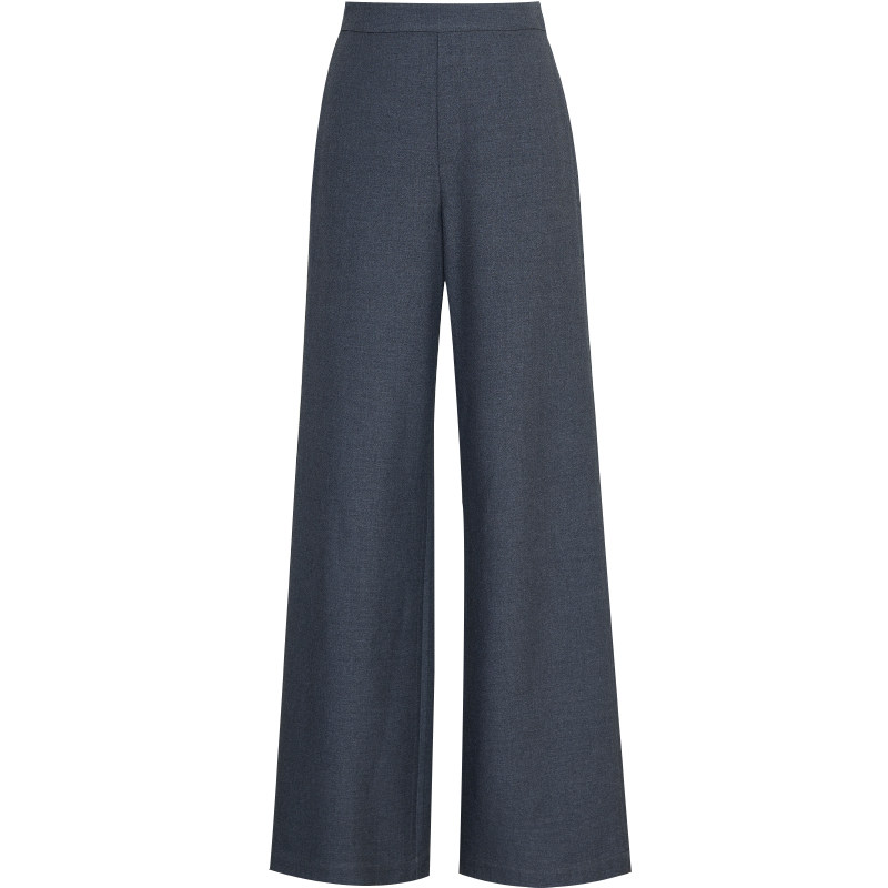 灰色简约通勤直筒微阔屁帘阔腿裤