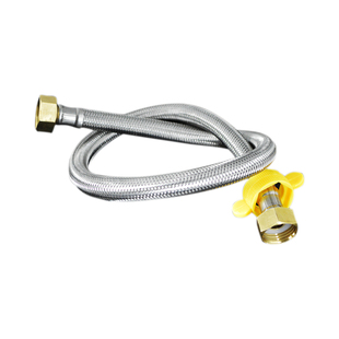 304不锈钢进水软管冷热4分管热水器龙头马桶软管金属编织管防爆