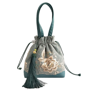 芬芳之品原创国风女包刺绣蕾丝复古改良手提休闲布包旗袍中式小包