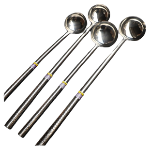 多唯实心饭店食堂打菜勺2两长柄锅铲勺子厨师炒勺汤勺炒菜分菜勺