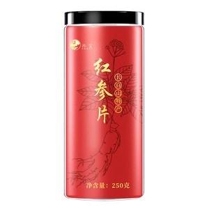红参片1.8-2.0长白山不含糖250克