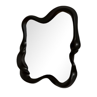 北欧不规则风格梳妆镜轻奢led防雾卫浴镜简约高级异形艺术化妆镜