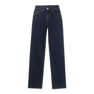 窄版直筒裤女2026年早春新款爆款高腰阔腿烟管裤子女春秋款牛仔裤